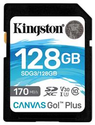 Kingston Canvas Go Plus SDXC 128GB Class 10 U3 V30 UHS-I