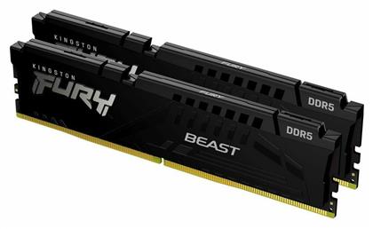 Kingston Fury Beast 32GB DDR5 RAM με 2 Modules (2x16GB) και Ταχύτητα 5600 για Desktop