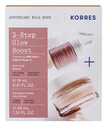 Korres Promo Wild Rose Day Brightening Gel-cream 40ml & Spotless Seum 15ml Box 2024