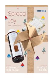 Korres Spread Joy Hair + Body Dailies Σετ Περιποίησης για Ενυδάτωση με Σαπούνι & Σαμπουάν 250ml