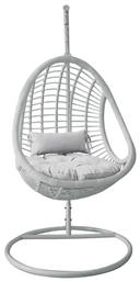 Κούνια Φωλιά με Βάση Macan II Rattan Λευκή Μ105xΠ105xΥ200cm