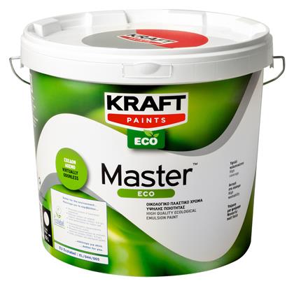 Kraft Master Eco Πλαστικό Χρώμα Οικολογικό για Εσωτερική Χρήση 10lt