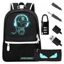 Kruzzel Backpack Αδιάβροχο 19lt Μαύρο