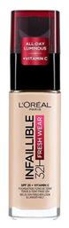 L'Oreal Paris Infaillible 32H Fresh Wear Liquid Make Up 200 Golden Sand 30ml