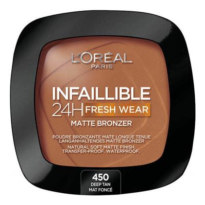 L'Oreal Paris Infallible 24H Fresh Wear Matte Bronzer 450 Tan Deep