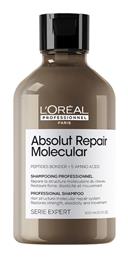 L'Oreal Professionnel Serie Expert Absolut Repair Molecular Σαμπουάν Μοριακής Επανόρθωσης χωρίς Θειικά Άλατα για Ταλαιπωρημένα Μαλλιά 300ml