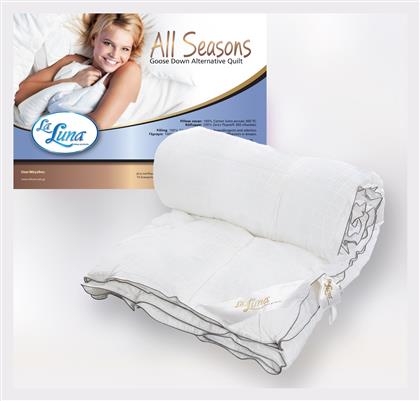 La Luna Πάπλωμα Μονό με Γέμιση Microfiber 160x220εκ. All Season Λευκό