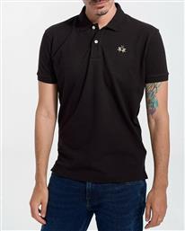 La Martina Eduardo Ανδρικό T-shirt Polo Μαύρο