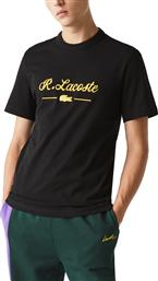 Lacoste Ανδρικό T-shirt Μαύρο με Στάμπα