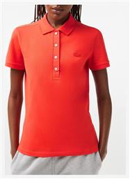 Lacoste Γυναικεία Polo Μπλούζα Κοντομάνικη Dark Red