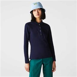 Lacoste Γυναικεία Polo Μπλούζα Μακρυμάνικη Navy Μπλε από το Z-mall