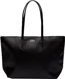 Lacoste L.12.12 Concept Zip Γυναικεία Τσάντα Shopper Ώμου Μαύρη