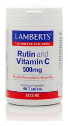 Lamberts Rutin and Vitamin C Βιταμίνη για Ενέργεια & Ανοσοποιητικό 500mg 90 ταμπλέτες