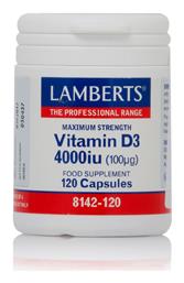 Lamberts Vitamin D3 Βιταμίνη 4000iu 120 κάψουλες