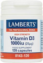 Lamberts Vitamin D3 Βιταμίνη για Ανοσοποιητικό 1000iu 120 κάψουλες από το Pharm24