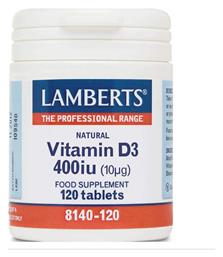 Lamberts Vitamin D3 Βιταμίνη για Ανοσοποιητικό 400iu 120 ταμπλέτες