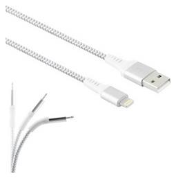 Lamtech Braided USB to Lightning Cable Λευκό 2m (LAM450282)