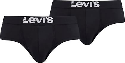 Levi's Ανδρικά Σλιπ Μαύρα Μονόχρωμα 2Pack από το Zakcret Sports