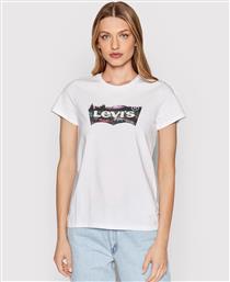 Levi's Γυναικείο T-shirt Λευκό με Στάμπα από το Spartoo