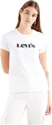 Levi's The Perfect Γυναικείο T-shirt Λευκό με Στάμπα από το Cosmos Sport