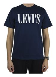 Levi's Relaxed Fit 90's Serif Ανδρικό T-shirt Navy Μπλε με Λογότυπο από το MybrandShoes
