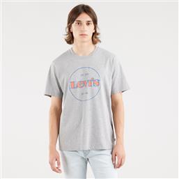 Levi's Relaxed Fit Ανδρικό T-shirt Γκρι με Λογότυπο