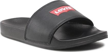 Levi's Slides σε Μαύρο Χρώμα από το MybrandShoes