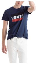 Levi's Sportswear Ανδρικό T-shirt Navy Μπλε με Λογότυπο