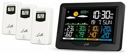 Life Continental Quad Display 221-0191 Ασύρματος Μετεωρολογικός Σταθμός Ψηφιακός Επιτραπέζιος / Επίτοιχος Μαύρος από το Public