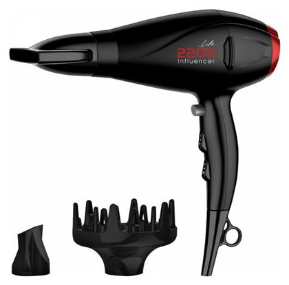 Life Influencer Hairdryer Ionic Πιστολάκι Μαλλιών με Φυσούνα 2200W 221-0196