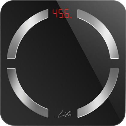 Life Smartweight BT Smart Ζυγαριά με Λιπομετρητή & Bluetooth σε Μαύρο χρώμα από το e-shop