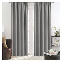 Lino Home Κουρτίνα με Τρέσα Basko DGrey 150x240εκ.