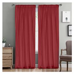 Lino Home Κουρτίνα με Τρέσα Line 401 Red 145x295εκ.