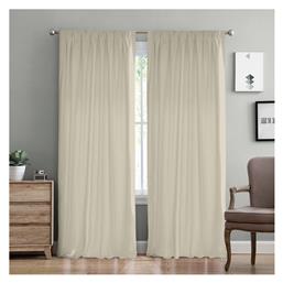 Lino Home Κουρτίνα με Τρέσα Samos Beige 150x275εκ.