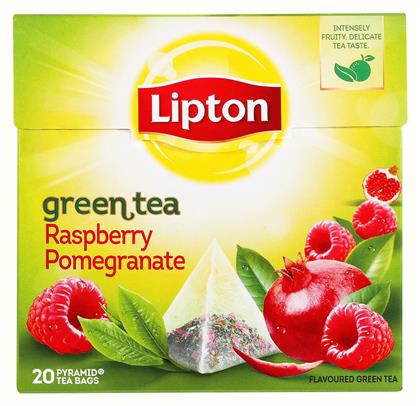 Lipton Πράσινο Τσάι Raspberry & Pomegranate 20 Φακελάκια