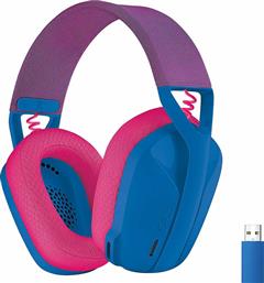 Logitech G435 Lightspeed Ασύρματο Over Ear Gaming Headset με σύνδεση Bluetooth / USB Μπλε/Φούξια από το e-shop