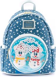 Loungefly Snowman Mickey Snow Globe Mini Παιδική Τσάντα Πλάτης Γαλάζια 22.5x25x11.25εκ. από το Designdrops