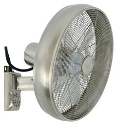 Lucci Air Breeze Wall Fan Ανεμιστήρας Τοίχου 50W Διαμέτρου 41cm με Τηλεχειριστήριο Brushed Chrome από το Elektrostore24