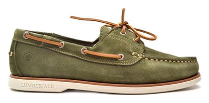 Lumberjack Navigator Suede Ανδρικά Boat Shoes σε Πράσινο Χρώμα