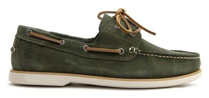 Lumberjack Navigator Suede Ανδρικά Boat Shoes σε Πράσινο Χρώμα