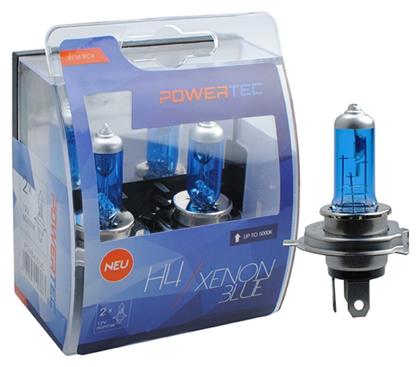 M-Tech Λάμπες Αυτοκινήτου & Μοτοσυκλέτας Powertec Xenon Blue H4 Αλογόνου 5000K Ψυχρό Λευκό 12V 60W 2τμχ