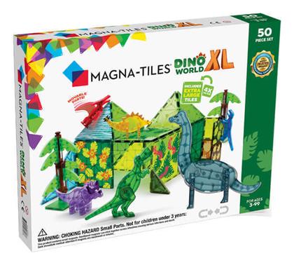 Magna-Tiles Μαγνητικό Παιχνίδι Κατασκευών Δεινόσαυροι για Παιδιά 3+ Ετών από το BlablaToys