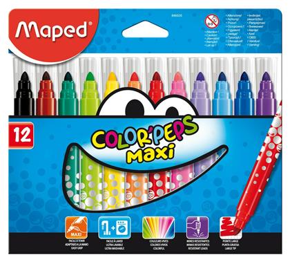 Maped Color'Peps My First Jumbo Πλενόμενοι Μαρκαδόροι Ζωγραφικής Χονδροί σε 12 Χρώματα από το Moustakas Toys