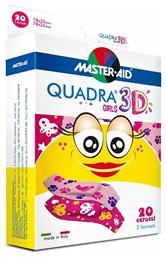 Master Aid Αυτοκόλλητα Επιθέματα Quadra 3D Girls για Παιδιά 20τμχ