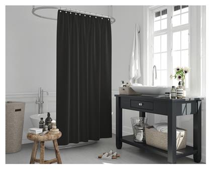 Max Home 0010 Κουρτίνα Μπάνιου Υφασμάτινη 180x200 cm Black