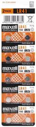 Maxell L736F/AG3/192 Αλκαλικές Μπαταρίες Ρολογιών LR41 1.5V 10τμχ