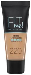 Maybelline Fit Me Matte + Poreless Liquid Make Up 220 Natural Beige 30ml