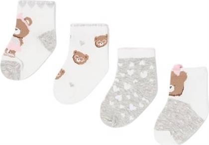 Mayoral Παιδικές Κάλτσες Μακριές Λευκές 4 Ζευγάρια από το SerafinoShoes