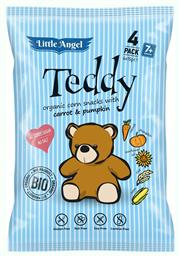 Mclloyd's Little Angels Teddy Σνακ από Βιολογικό Καλαμπόκι με Γεύση Καρότο-Κολοκύθι Χωρίς Ζάχαρη 30gr για 7+ μηνών