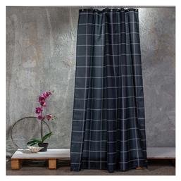 Melinen Check Κουρτίνα Μπάνιου Υφασμάτινη 180x180 cm Black